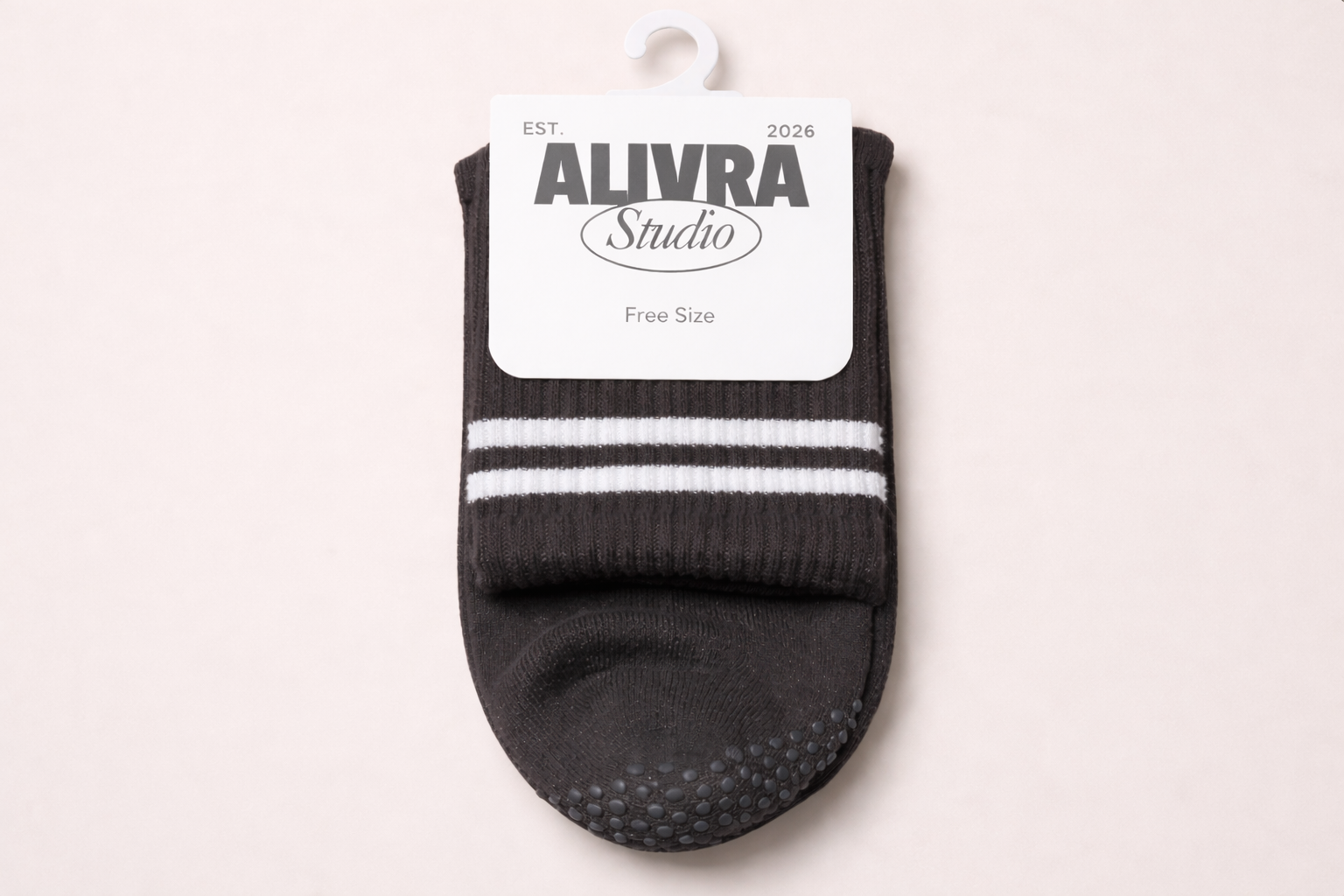 Alivra Pilates Grip Socks - Charcoal