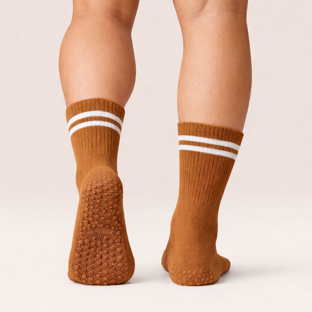 Alivra Pilates Grip Socks  - Toffee